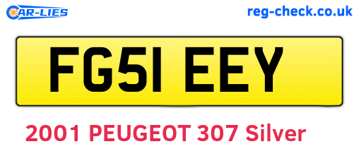 FG51EEY are the vehicle registration plates.