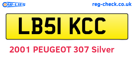 LB51KCC are the vehicle registration plates.