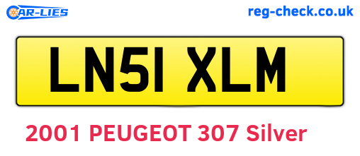 LN51XLM are the vehicle registration plates.