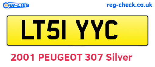LT51YYC are the vehicle registration plates.