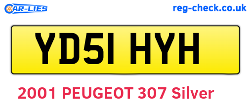 YD51HYH are the vehicle registration plates.
