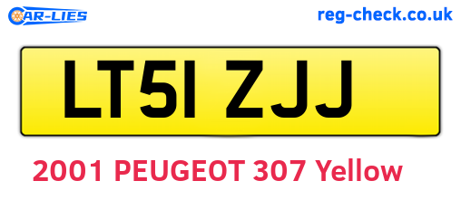 LT51ZJJ are the vehicle registration plates.