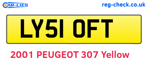 LY51OFT are the vehicle registration plates.