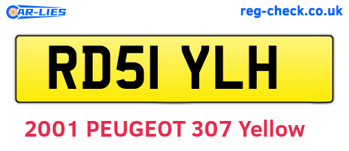 RD51YLH are the vehicle registration plates.