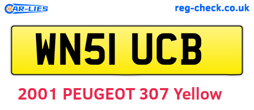 WN51UCB are the vehicle registration plates.