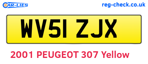 WV51ZJX are the vehicle registration plates.