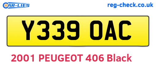 Y339OAC are the vehicle registration plates.