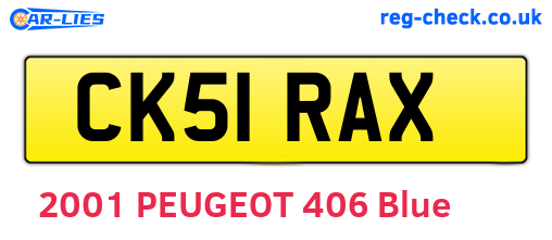CK51RAX are the vehicle registration plates.