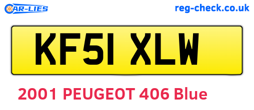 KF51XLW are the vehicle registration plates.