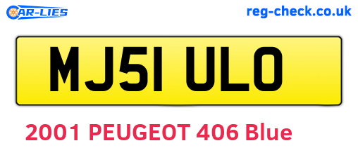 MJ51ULO are the vehicle registration plates.