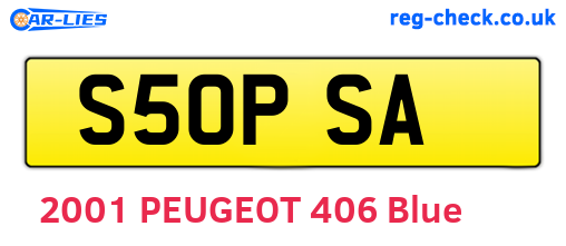 S50PSA are the vehicle registration plates.