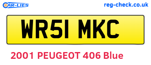 WR51MKC are the vehicle registration plates.