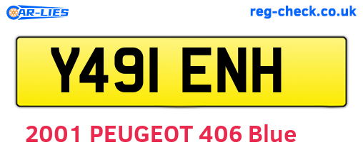 Y491ENH are the vehicle registration plates.