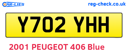 Y702YHH are the vehicle registration plates.