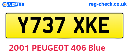 Y737XKE are the vehicle registration plates.