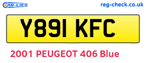 Y891KFC are the vehicle registration plates.
