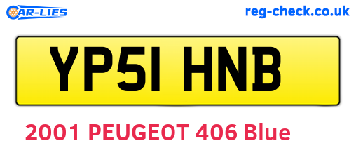 YP51HNB are the vehicle registration plates.