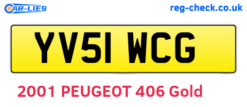 YV51WCG are the vehicle registration plates.