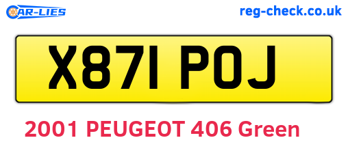 X871POJ are the vehicle registration plates.