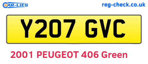 Y207GVC are the vehicle registration plates.