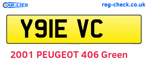 Y91EVC are the vehicle registration plates.
