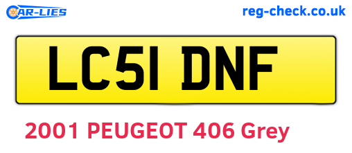 LC51DNF are the vehicle registration plates.