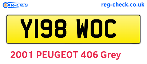 Y198WOC are the vehicle registration plates.