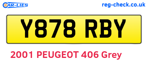 Y878RBY are the vehicle registration plates.