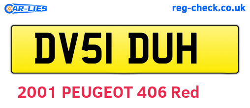 DV51DUH are the vehicle registration plates.