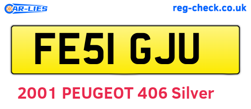 FE51GJU are the vehicle registration plates.