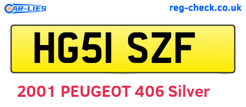 HG51SZF are the vehicle registration plates.