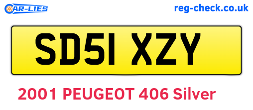 SD51XZY are the vehicle registration plates.