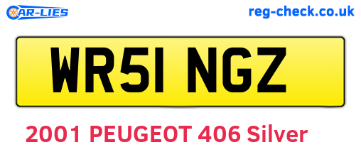 WR51NGZ are the vehicle registration plates.