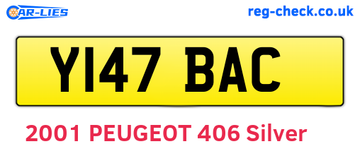 Y147BAC are the vehicle registration plates.