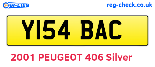 Y154BAC are the vehicle registration plates.