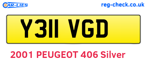 Y311VGD are the vehicle registration plates.