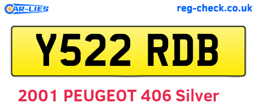 Y522RDB are the vehicle registration plates.