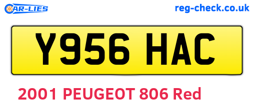Y956HAC are the vehicle registration plates.