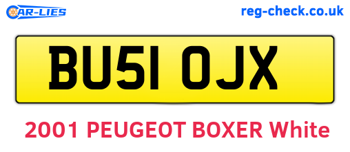 BU51OJX are the vehicle registration plates.