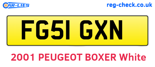 FG51GXN are the vehicle registration plates.
