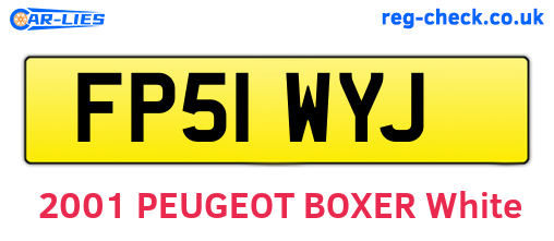 FP51WYJ are the vehicle registration plates.