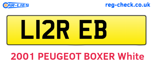 L12REB are the vehicle registration plates.