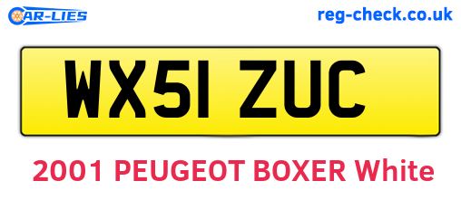 WX51ZUC are the vehicle registration plates.