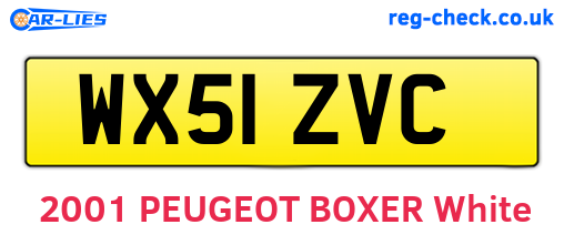 WX51ZVC are the vehicle registration plates.