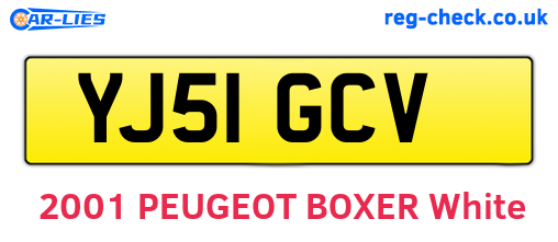 YJ51GCV are the vehicle registration plates.