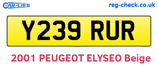 Y239RUR are the vehicle registration plates.