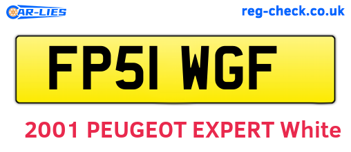 FP51WGF are the vehicle registration plates.