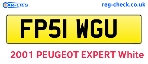 FP51WGU are the vehicle registration plates.
