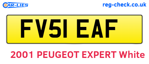 FV51EAF are the vehicle registration plates.