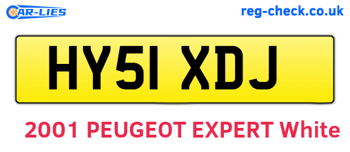 HY51XDJ are the vehicle registration plates.